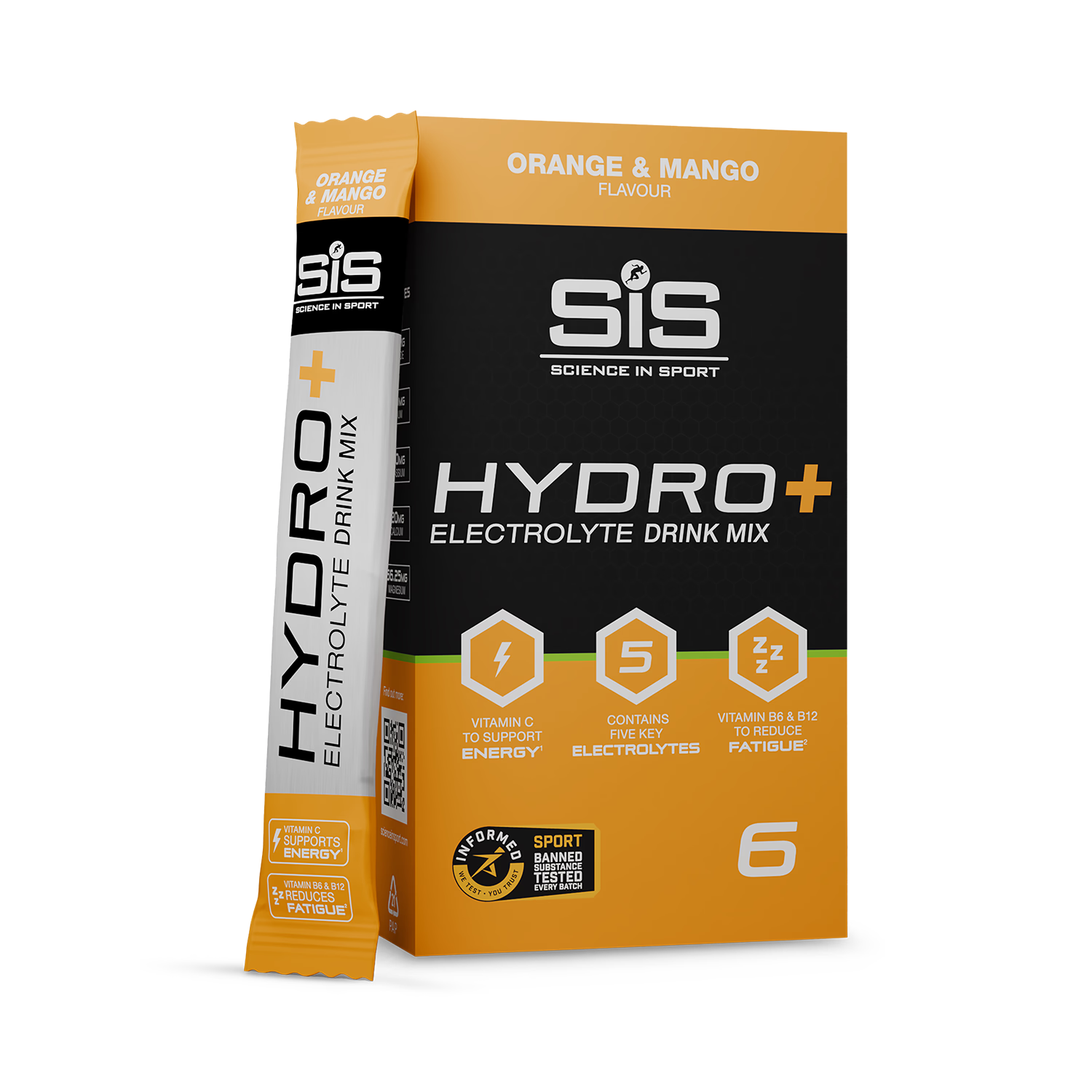 SIS Hydro+ Electrolyte Orange Mango 6 sachets (British brand)