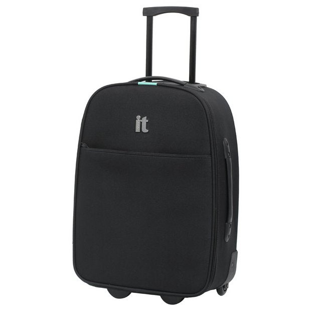 it Luggage soft cabin suitcase black 39 litres, imported from the UK