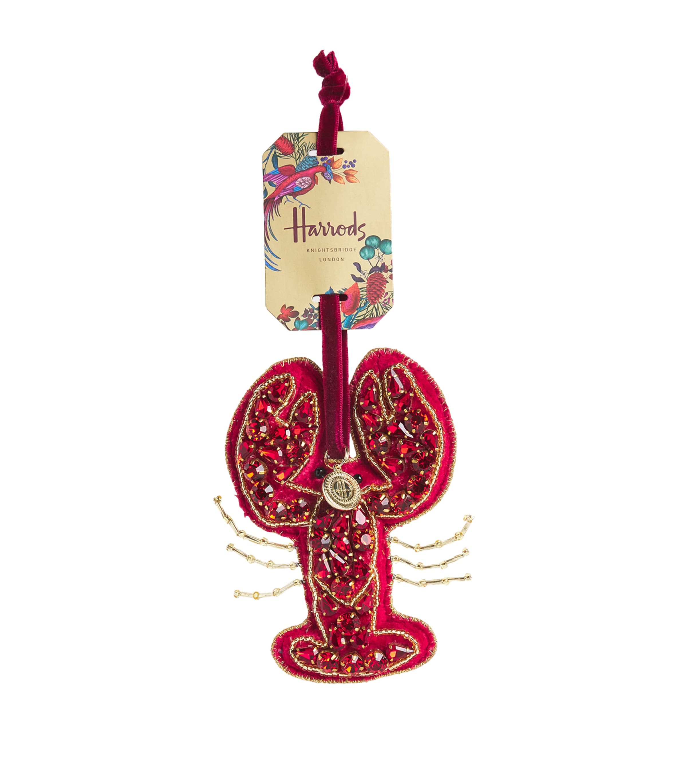 Harrods jewelled lobster tree decoration, imported from the UK