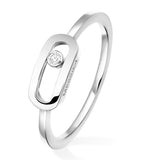 Messika Move Uno white gold diamond ring 0.01ct, imported from the UK