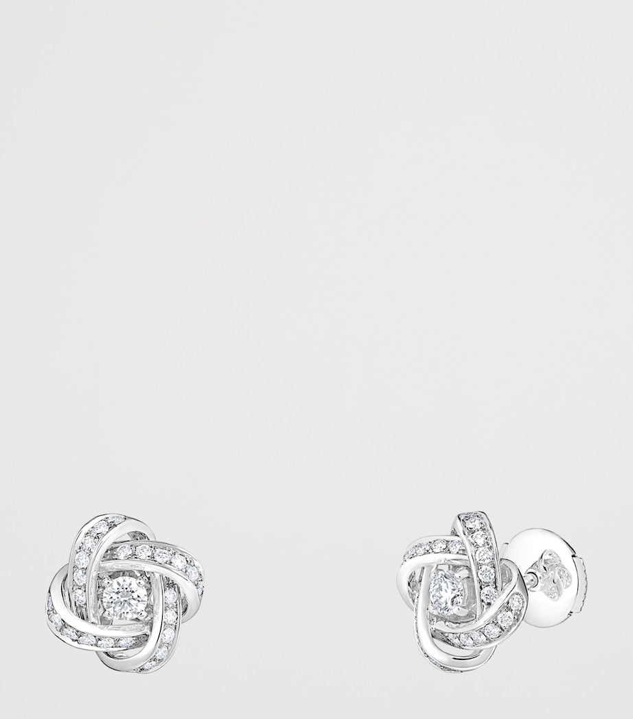 Boucheron Pivoine stud earrings white gold diamond - British product