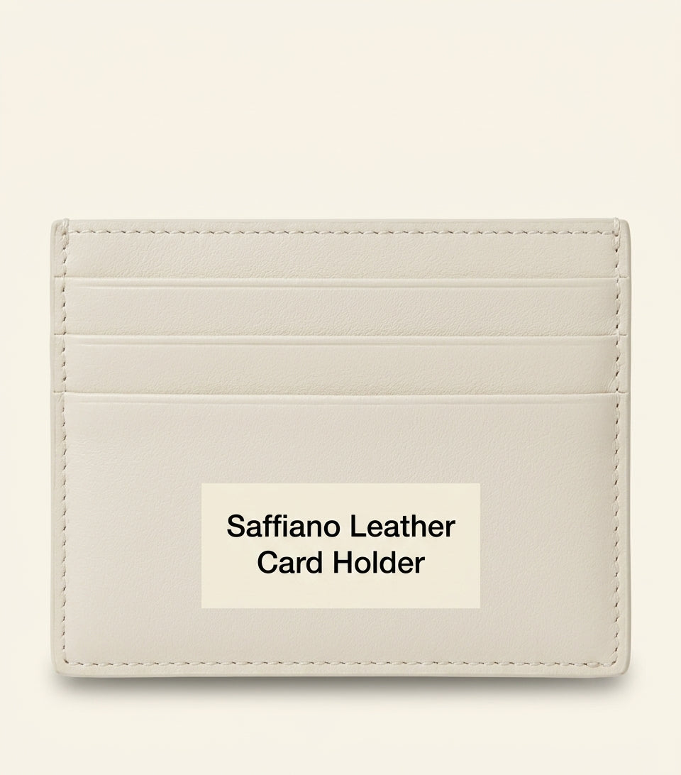 Prada Saffiano leather card holder H8cm x W10cm, imported from the UK