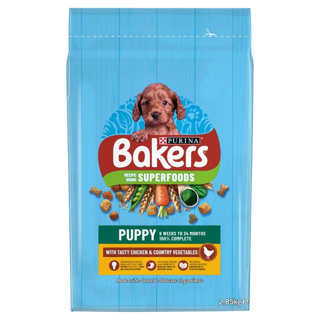 Bakers Puppy Chicken with Vegetables Dry Dog Food    2.85kg GOODS M&S   