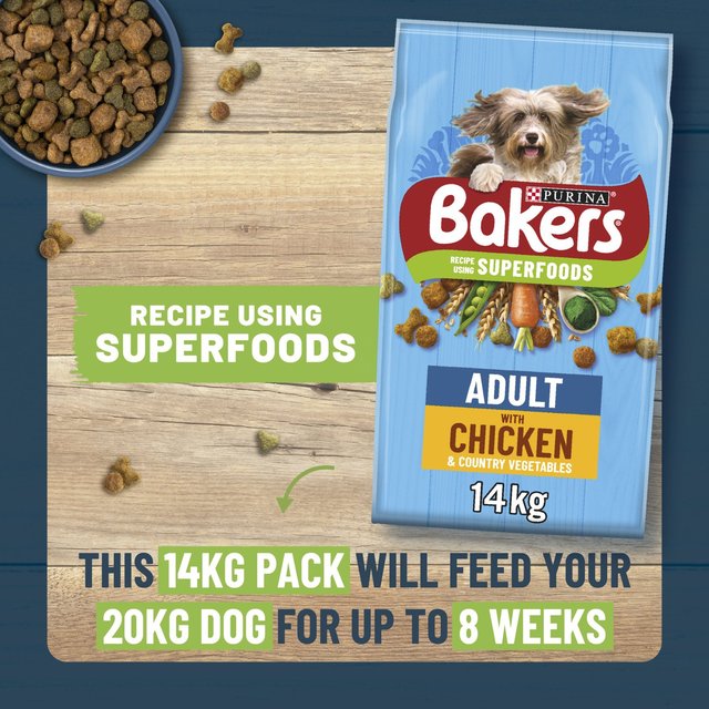 Bakers Beef with Vegetables Dry Dog Food   3kg GOODS M&S   