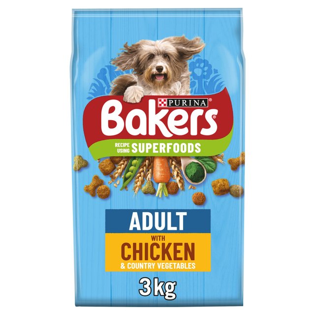 Bakers Chicken with Vegetables Dry Dog Food    3kg GOODS M&S   