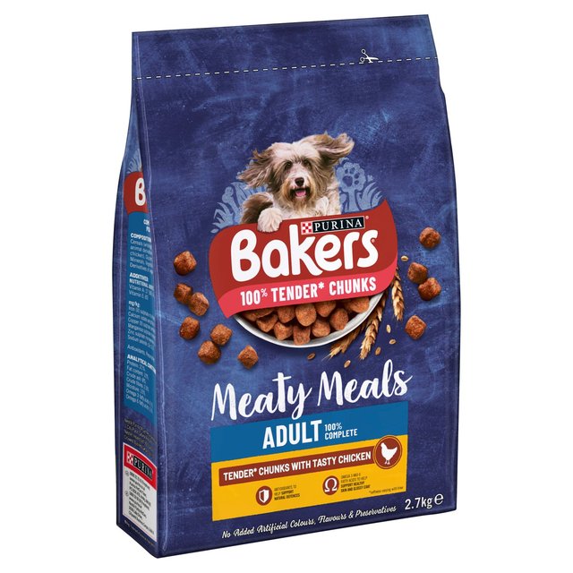 Bakers Meaty Meals Chicken Dry Dog Food    2.7kg GOODS M&S   