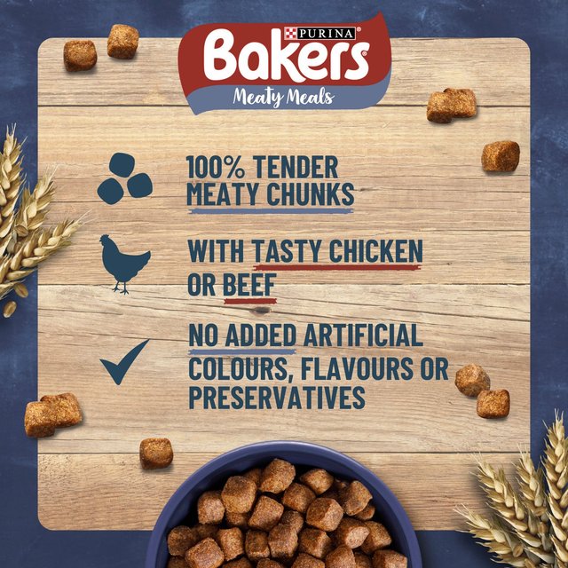 Bakers Meaty Meals Chicken Dry Dog Food    2.7kg GOODS M&S   