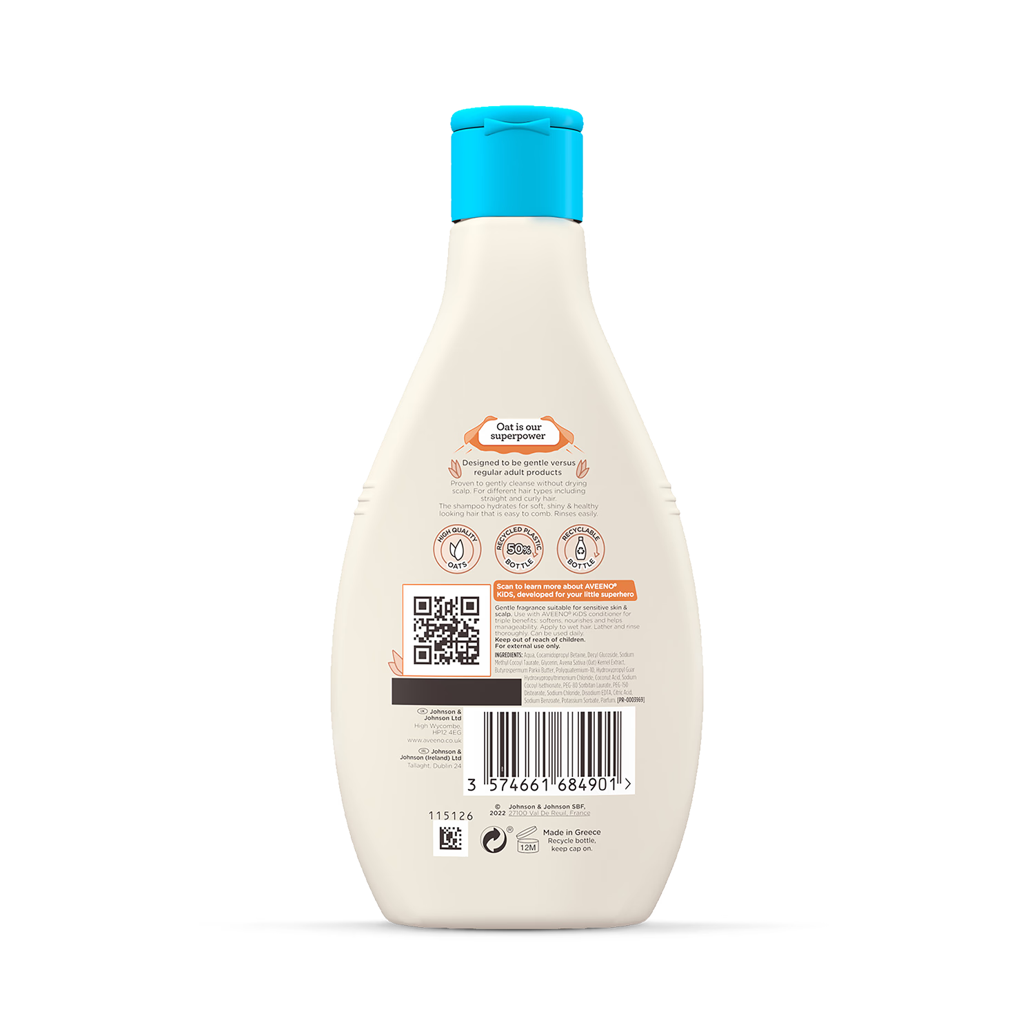 Aveeno Kinder Shampoo 250ml Kinderformel – britisches Produkt