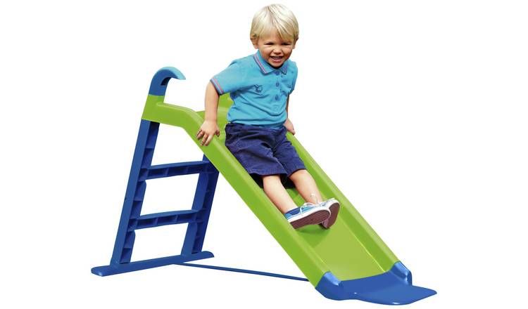 Chad Valley 4ft Kids Garden Slide - Green and Blue