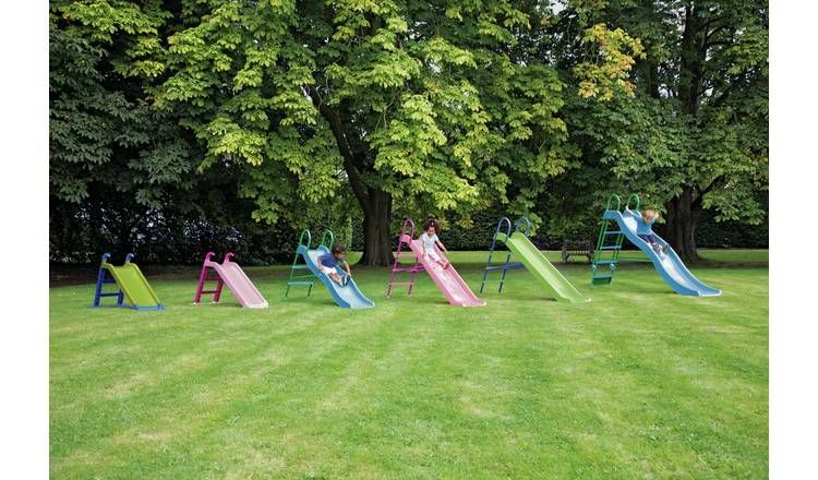 Chad Valley 4ft Kids Garden Slide - Green and Blue