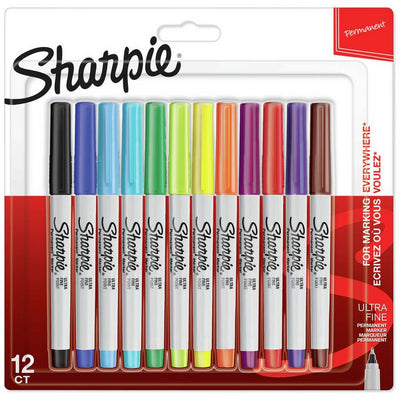Argos Sharpie Ultra Fine Assorted Permanent Markers - 12 Pack- Buy online at McGrocer