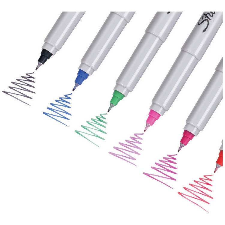 Sharpie ultra fine permanent markers 12 assorted colours (British brand)
