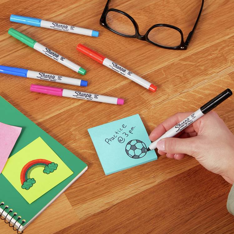 Sharpie ultra fine permanent markers 12 assorted colours (British brand)