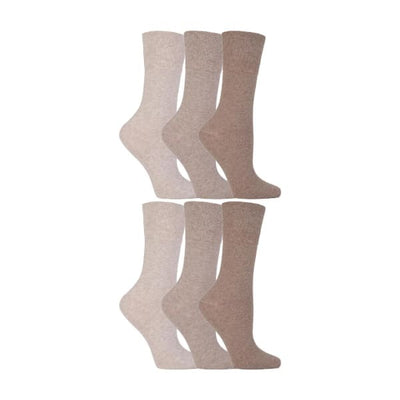 Calcetines para mujeres diabéticas, 6 pares, algodón cómodo (Reino Unido)