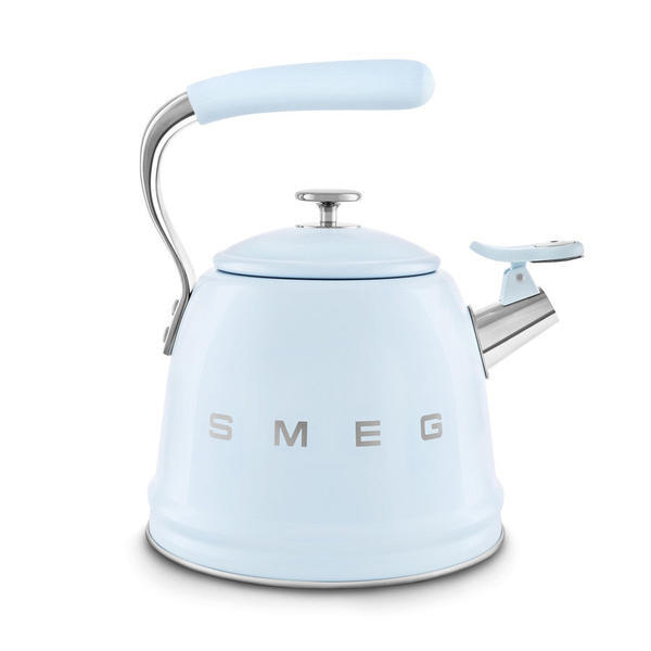 Smeg WKF01, TSF03 Stovetop Kettle and 4 Slice Toaster in Pale Blue