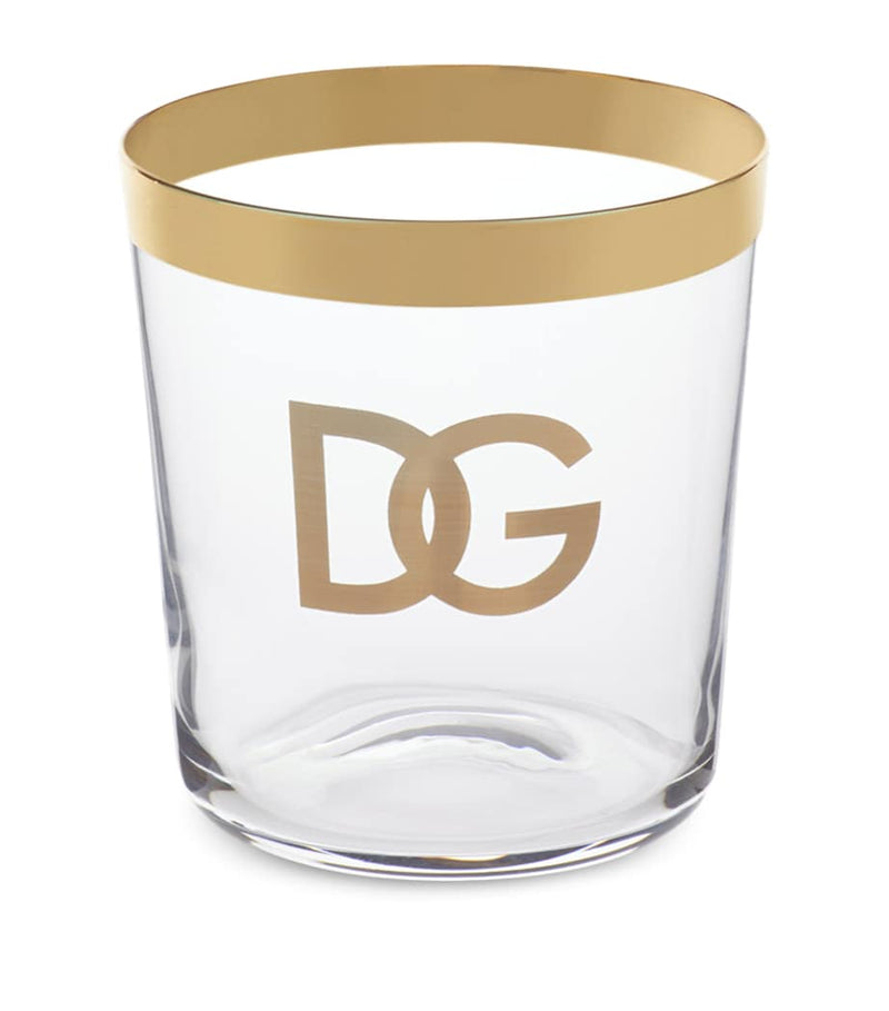 Dolce&Gabbana DG Millennials Logo glass tumblers set of 2 - British product