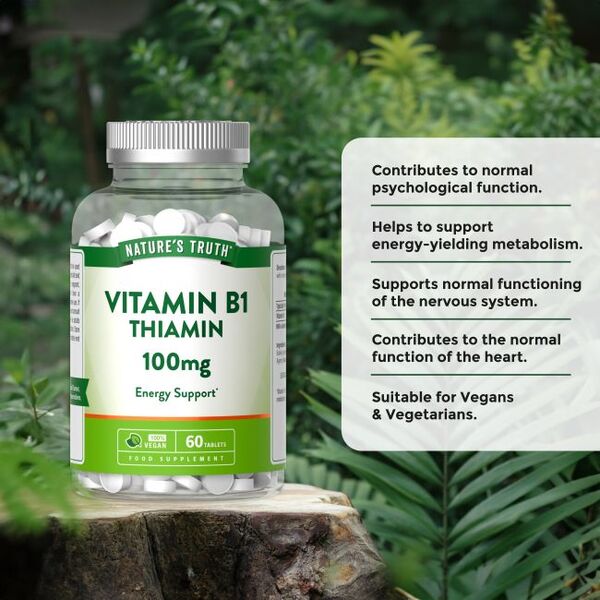 Nature's Truth Vitamin B1 100mg 60 tablets - British product