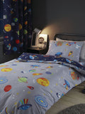 Catherine Lansfield Blue Lost In Space Reversible Duvet Cover Set - British product
