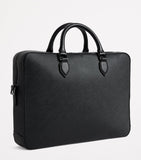 Saffiano Leather Briefcase with Compartmentalised Interior 30x40x7cm