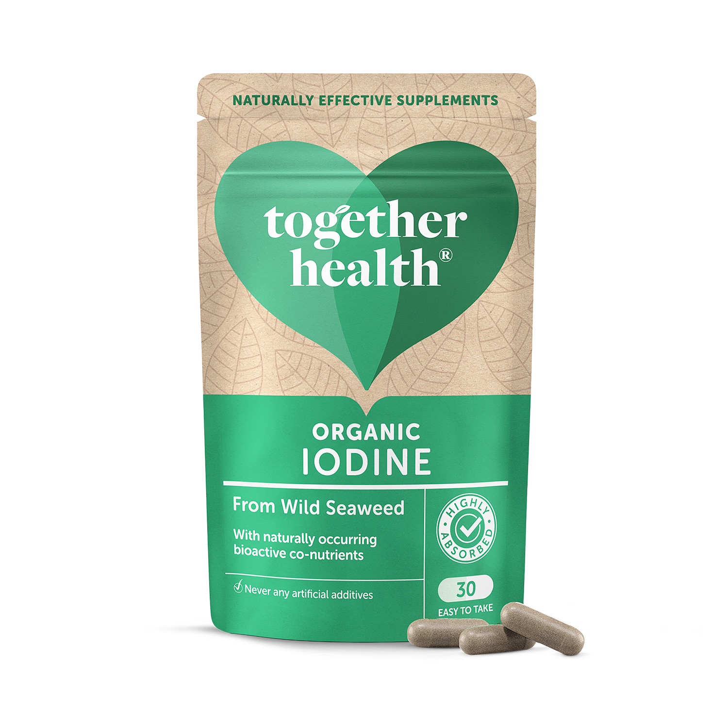 Together Health Organic Iodine supplement 30 capsules - British product