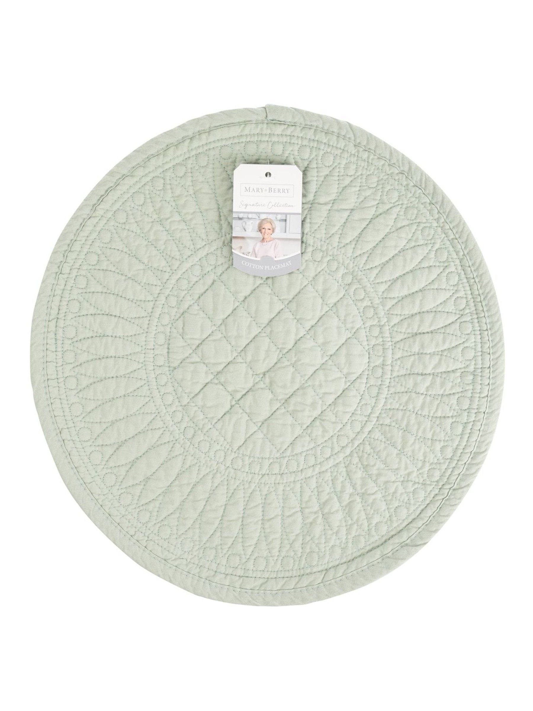 Mary Berry green signature cotton pistachio placemat, imported from the UK
