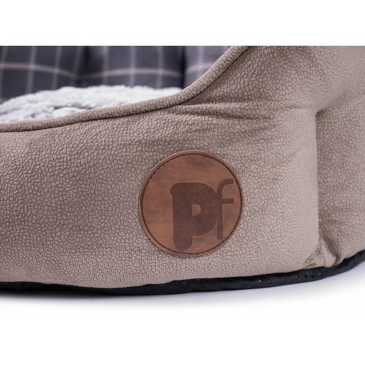 Petface grey check dog bed large, imported from the UK