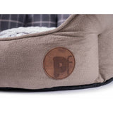 Petface grey check dog bed large, imported from the UK