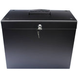 Cathedral metal file box A4 black (British brand)