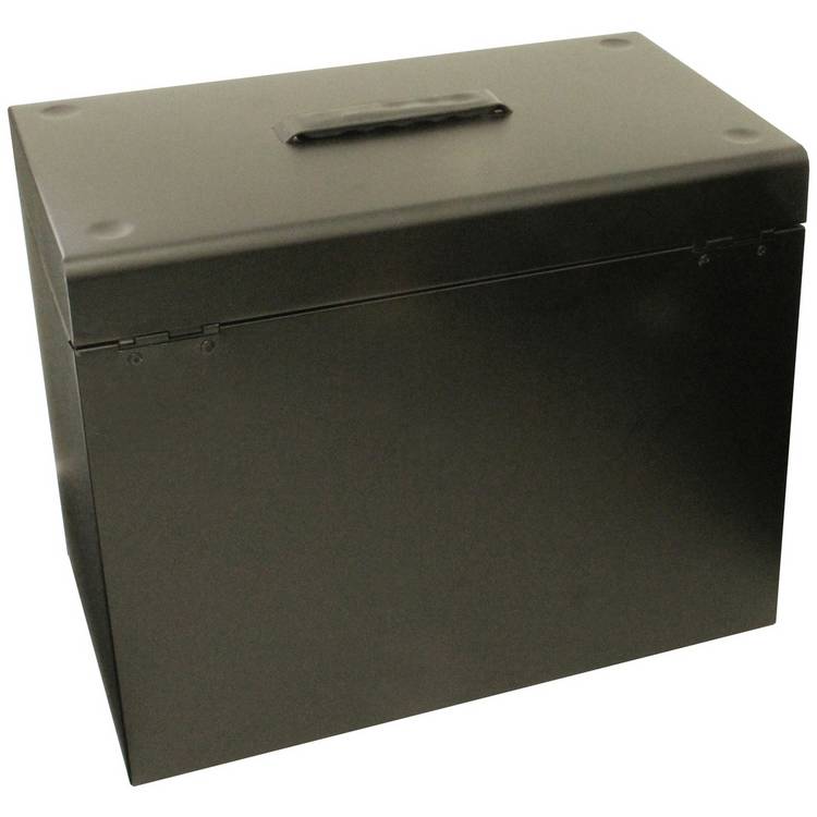 Cathedral metal file box A4 black (British brand)