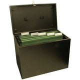 Cathedral metal file box A4 black (British brand)