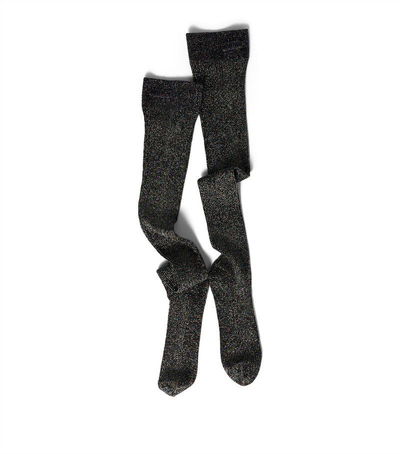 Miu Miu lamé knee-high socks, UK version