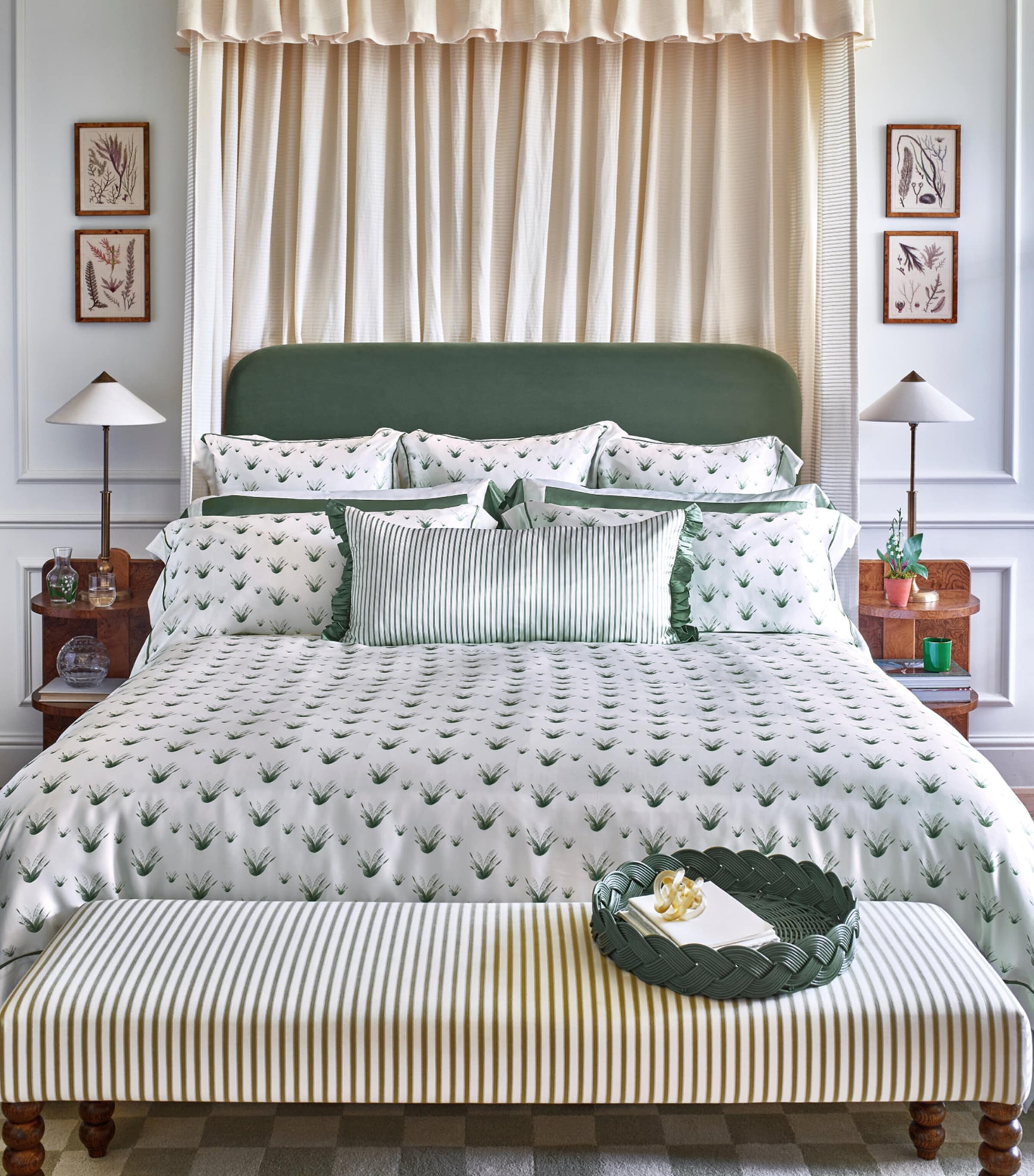 Gingerlily x Memo Press silk duvet cover Lily of the Valley 225cm x 220cm, UK version