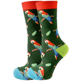 Cozy Noxxiez Soxxiez green parrot socks one size, UK version