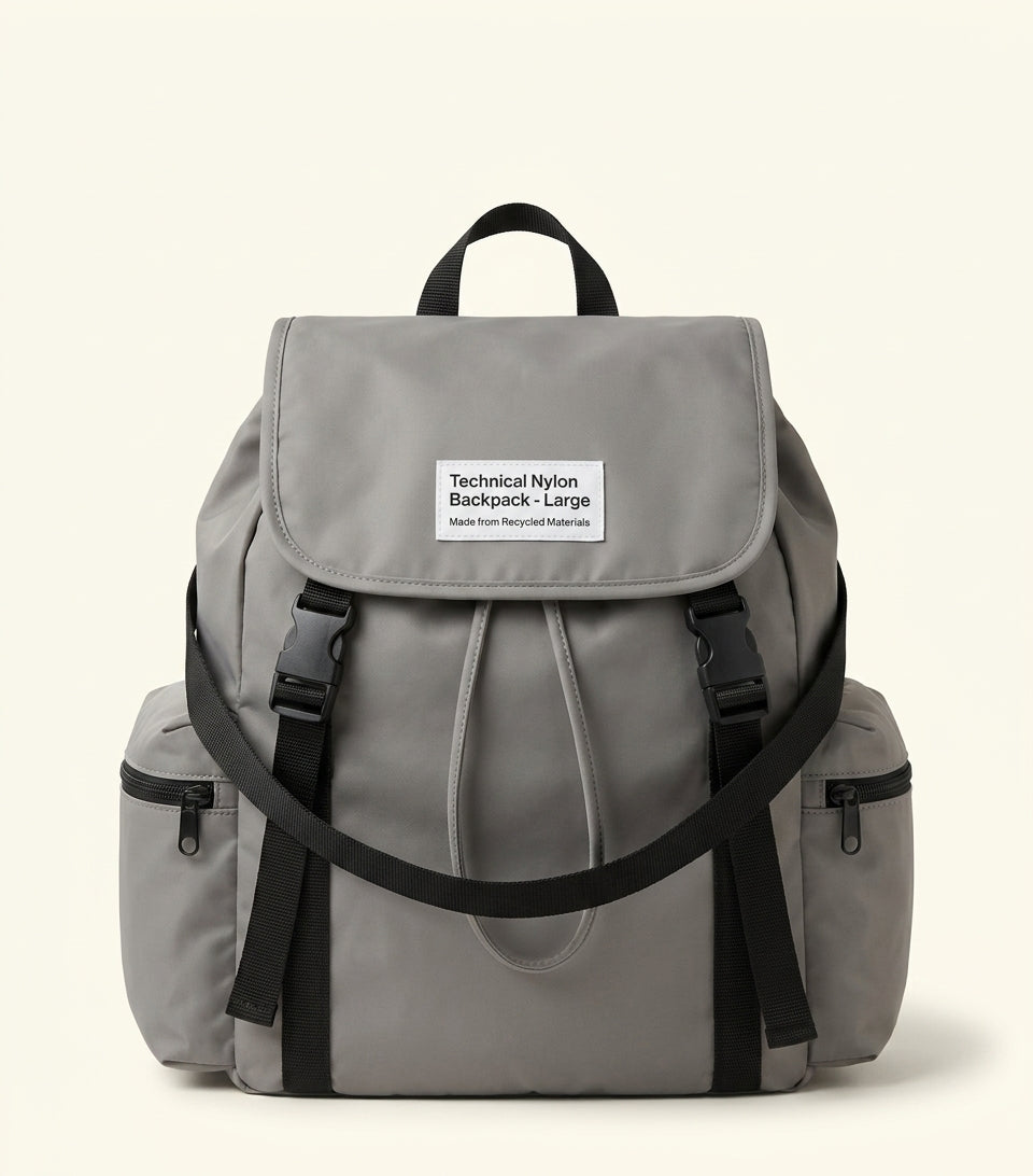 Prada Re-Nylon and Leather Explore Backpack, imported from the UK