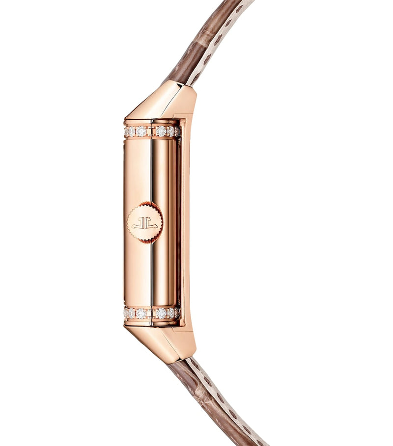 Jaeger-LeCoultre Reverso Duetto pink gold watch with diamonds, UK version