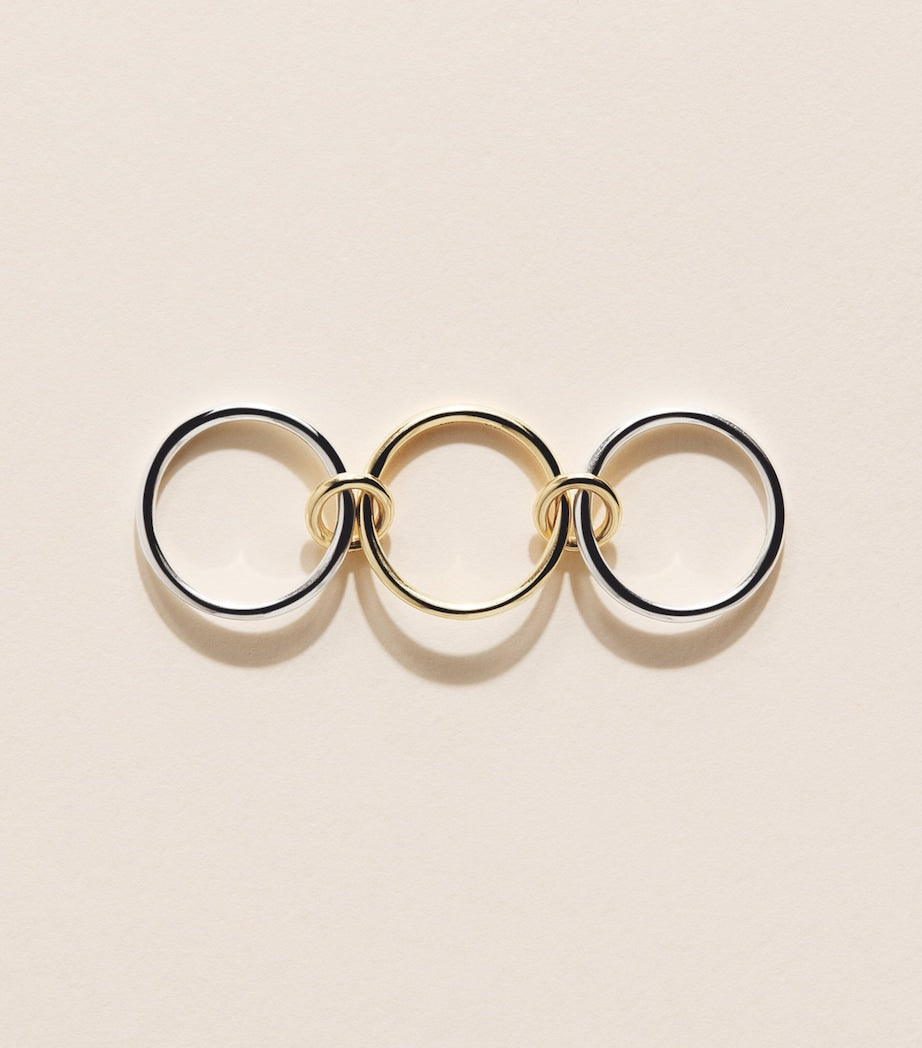 Spinelli Kilcollin Solarium ring sterling silver and yellow gold, UK version