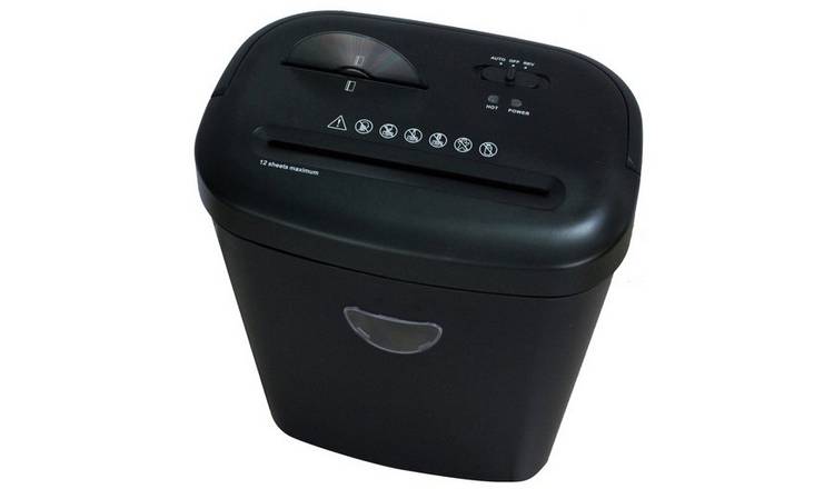 ProAction 12 sheet cross cut shredder 25 litre - British product