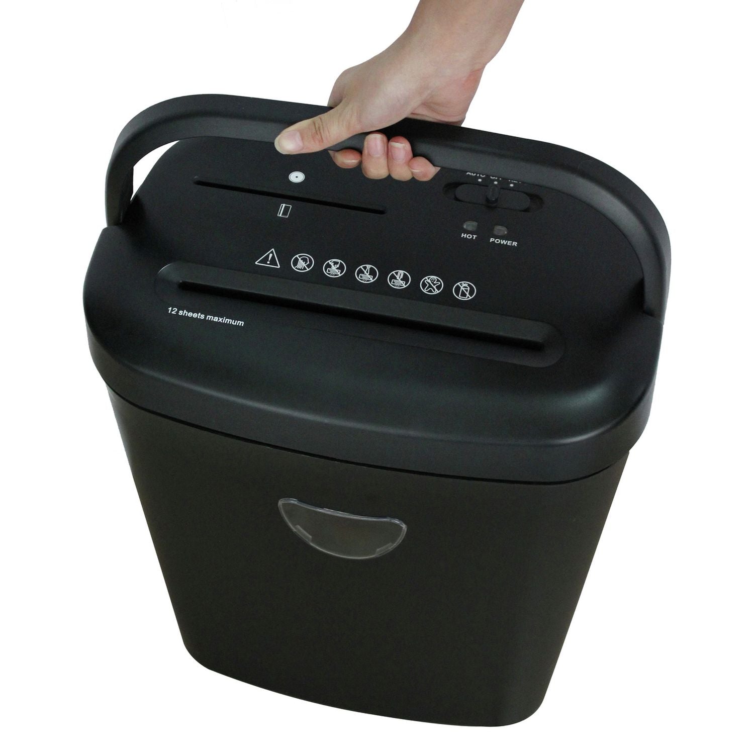 ProAction 12 sheet cross cut shredder 25 litre - British product