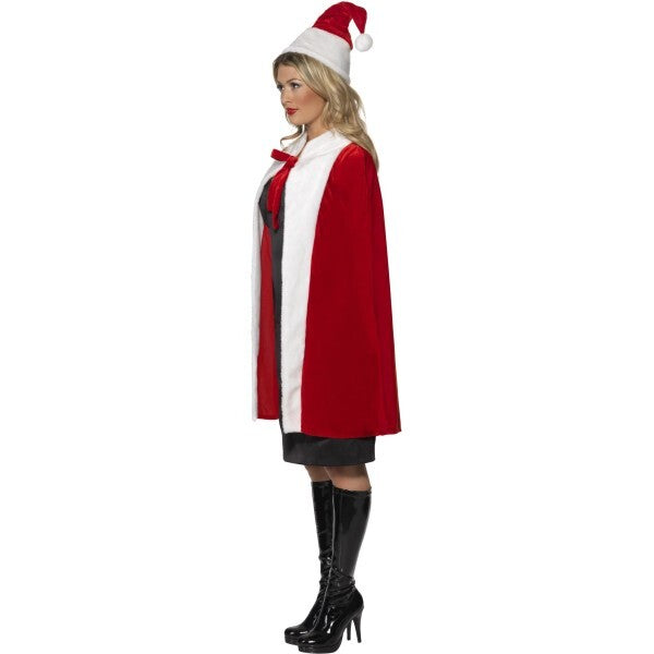 Smiffys deluxe Santa kit red cape and hat, UK version