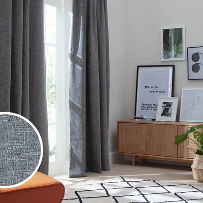 Argos Habitat Blackout Pencil Pleat Curtains Charcoal 117x137cm- Buy online at McGrocer