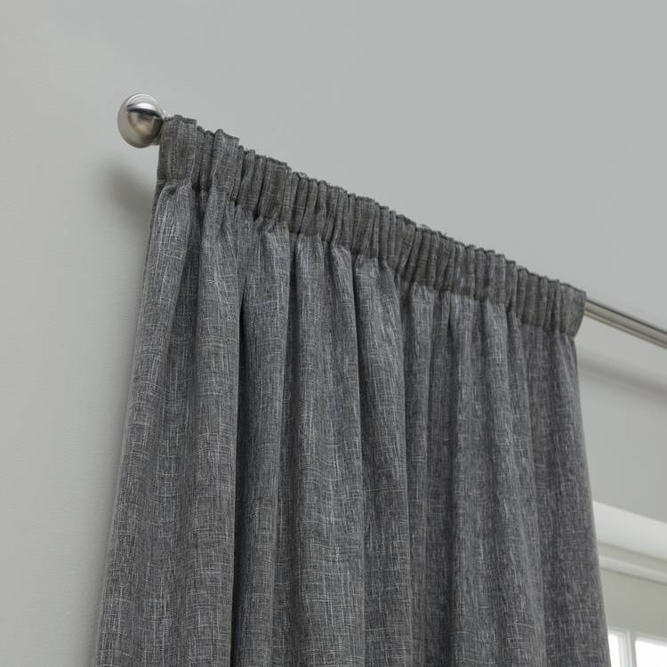 Habitat blackout curtains charcoal pencil pleat 117x137cm, UK version