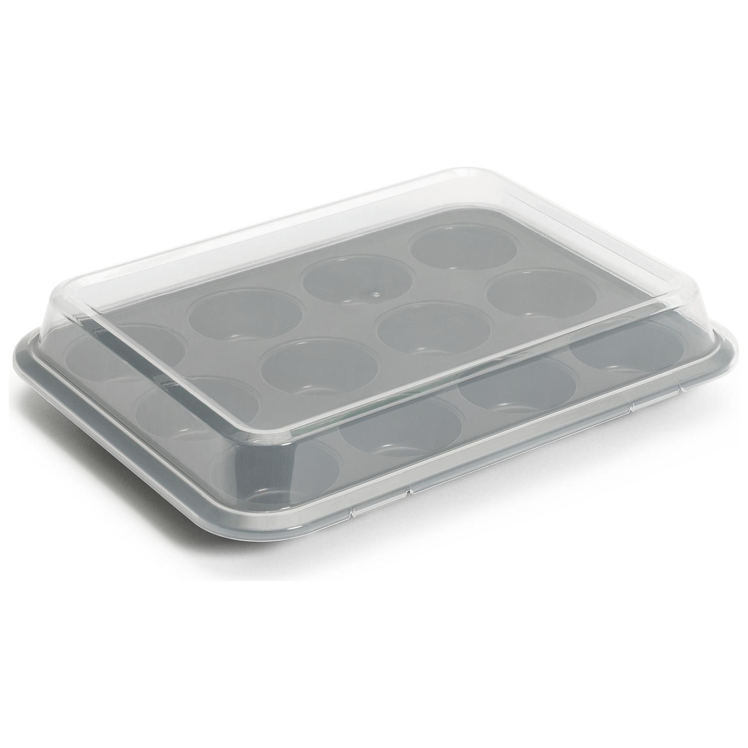 Habitat 12 cup muffin tray with plastic cover, imported from the UK
