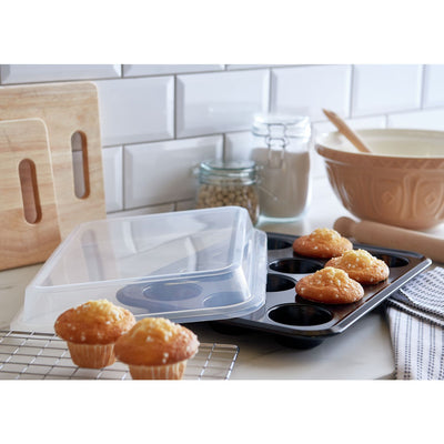 Argos Habitat 12 Cup Muffin Tray with Plastic Cover- Buy online at McGrocer