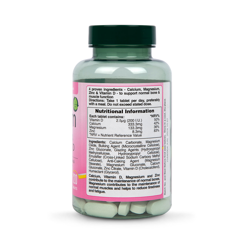 Holland & Barrett Calcium Magnesium Vitamin D 120 Tablets - British product