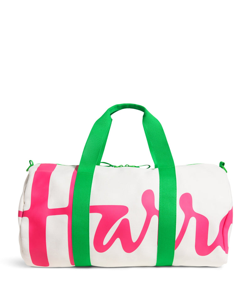 Harrods Cotton Logo Barrel Bag, UK version