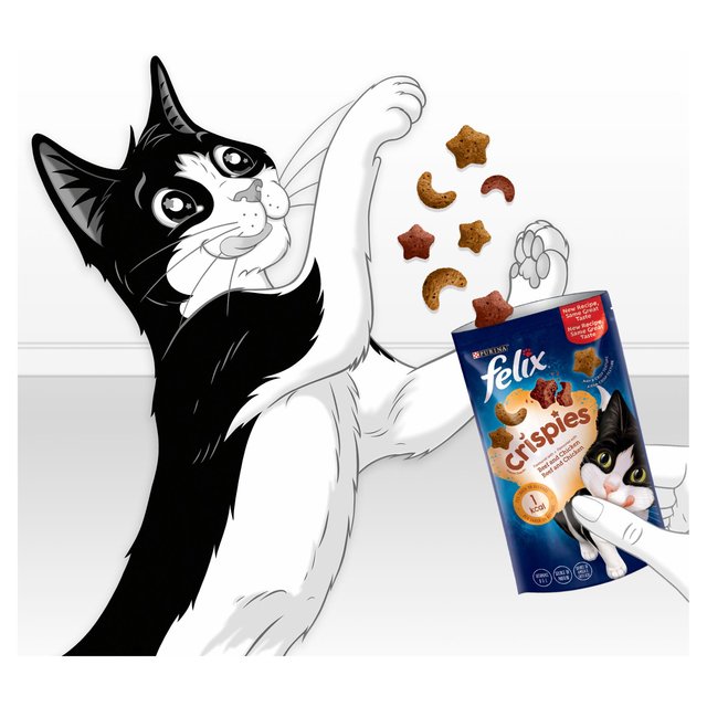 Felix Crispies Chicken & Beef Cat Treats   45g