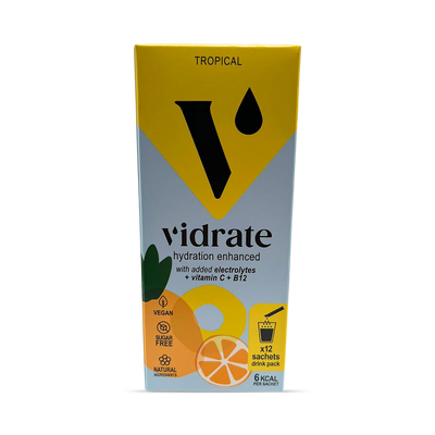 Holland & Barrett Vidrate Hydration Tropical Electrolyte Drink Sachets 12 Sachets- Buy online at McGrocer