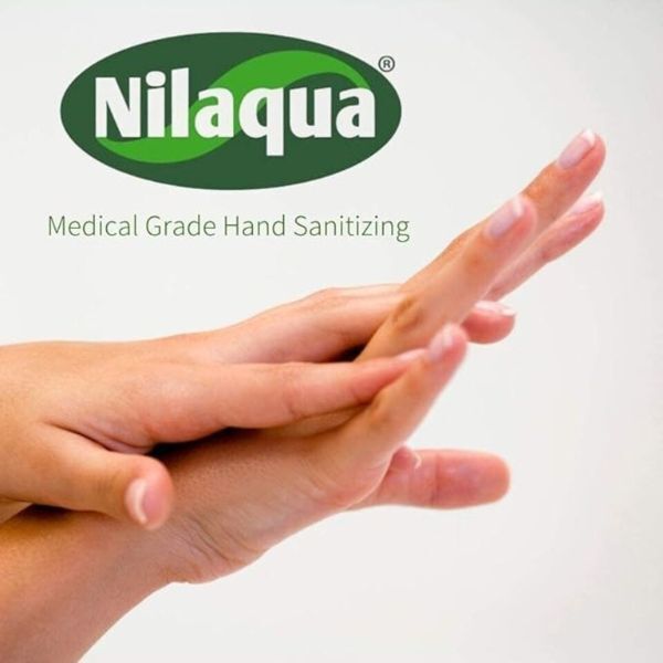 Nilaqua alcohol-free foaming hand sanitiser 200ml, imported from the UK