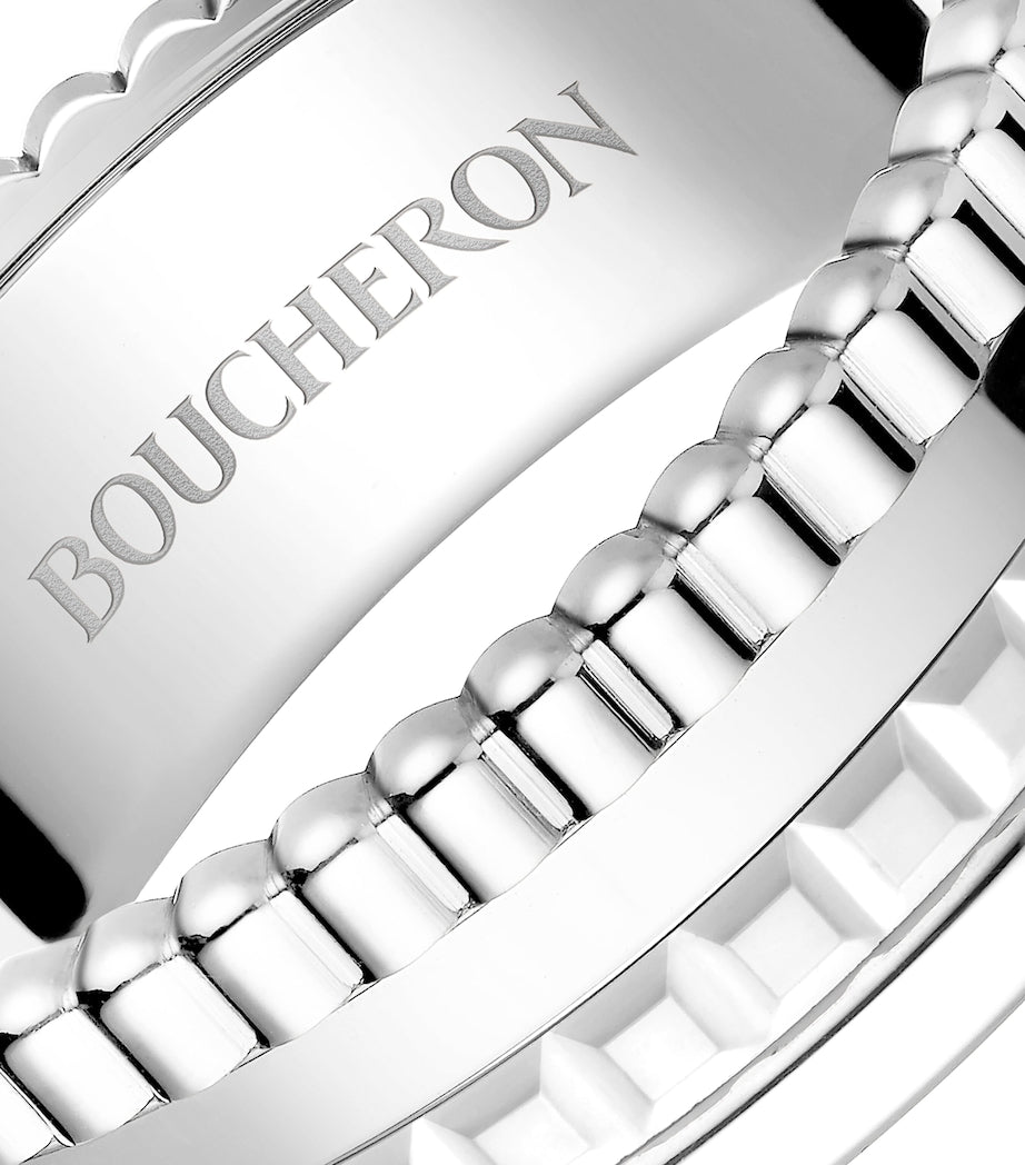 Boucheron Quatre Double White edition ring white gold 6.5mm (British brand)