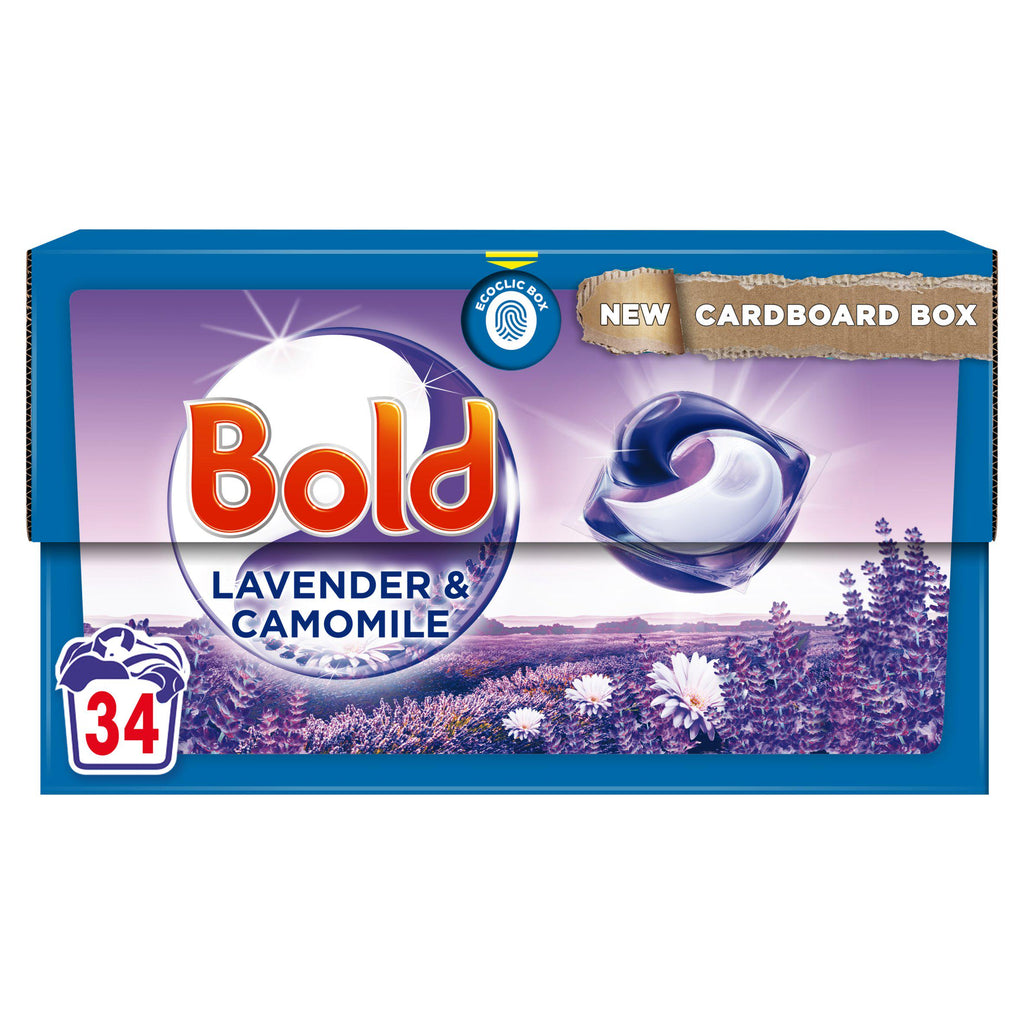 Bold All-in-1 Pods Washing Liquid Capsules Lavendar & Camomile 34 Washes